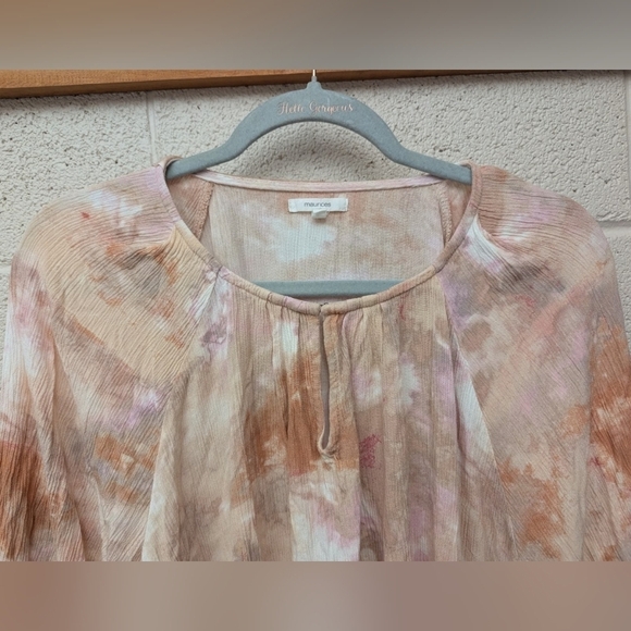 Maurices size 2 plus boho blouse peasant top - Picture 10 of 15